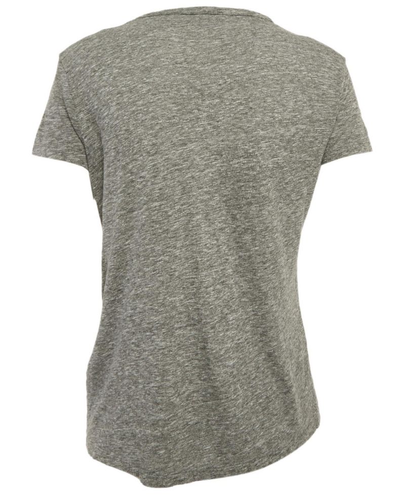 Women's Grey Flocked Jersey Walk Chine Rock T-Shirt