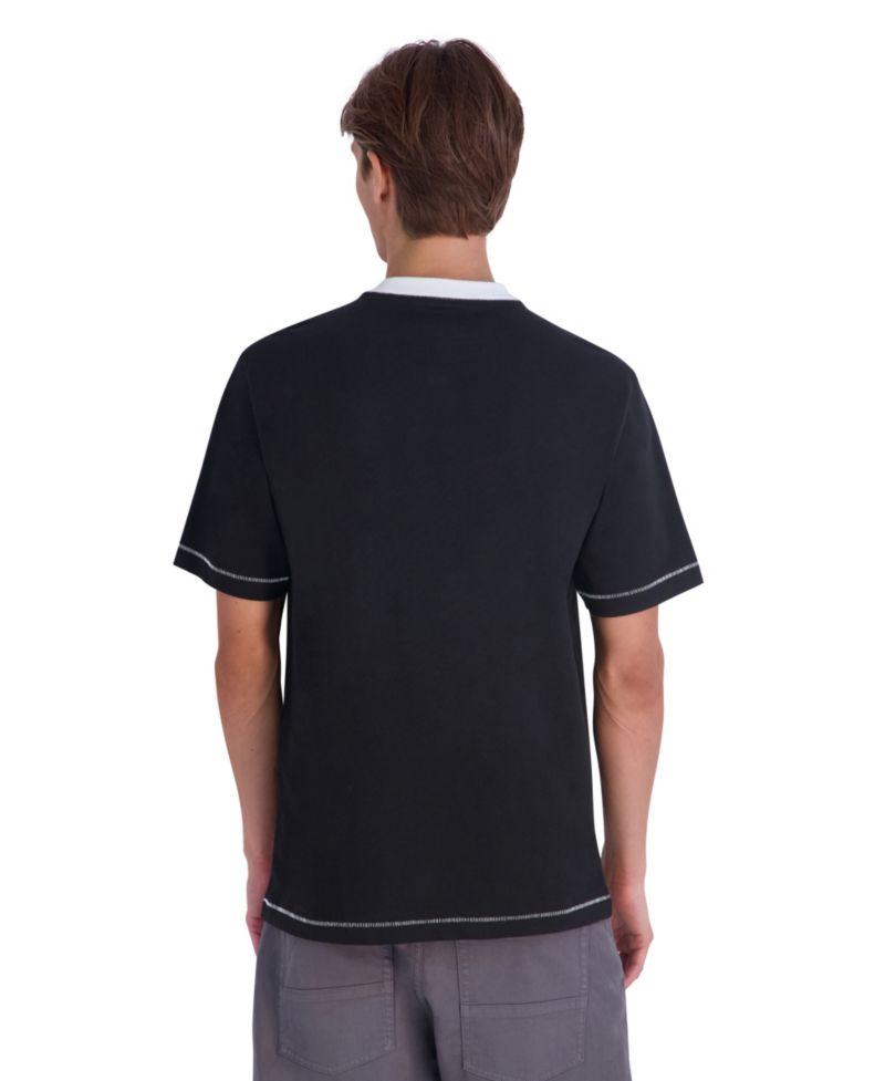 Men's Heavy Weight Embroidered Collar Signature T-Shirt
