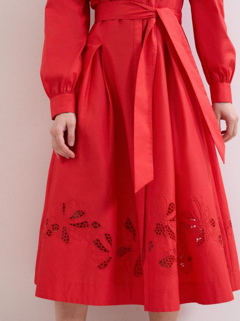 Women's Kim Cutwork Hem Midi Dress