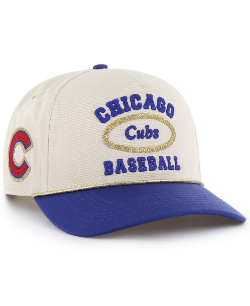Stoney Clover Lane X Men's Natural/Royal Chicago Cubs Glitter Rope Hitch Adjustable Hat