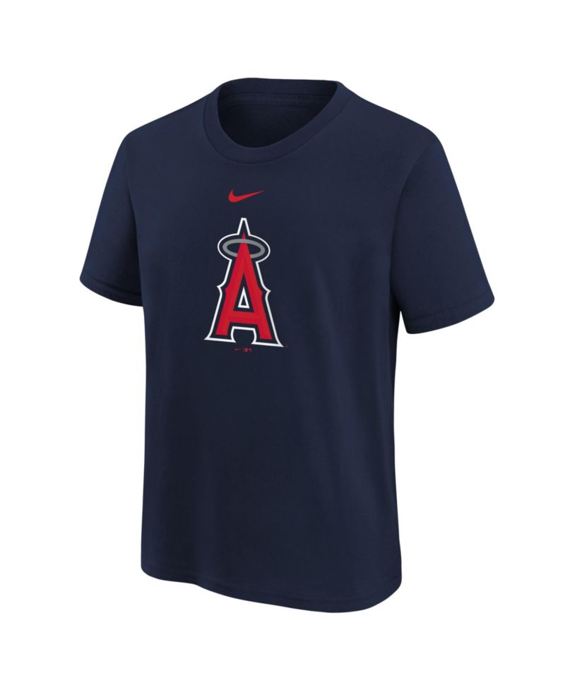 Big Boys and Girls Navy Los Angeles Angels Large Logo T-Shirt