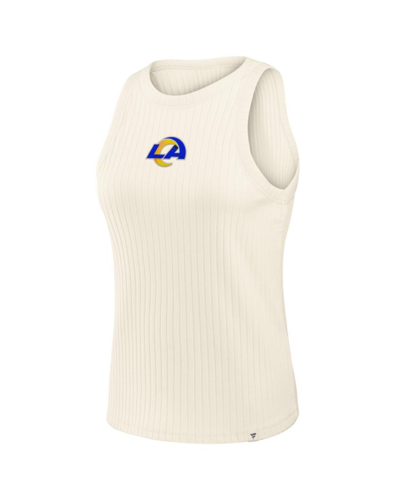 Women's Los Angeles Rams Star Play Ribbed Sleeveless Tank Top