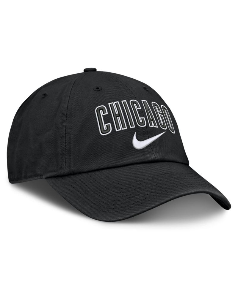Men's Black Chicago Cubs Primetime Club Adjustable Hat
