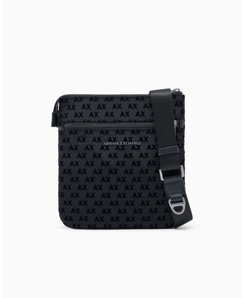 Men's Flocked Flat Crossbody