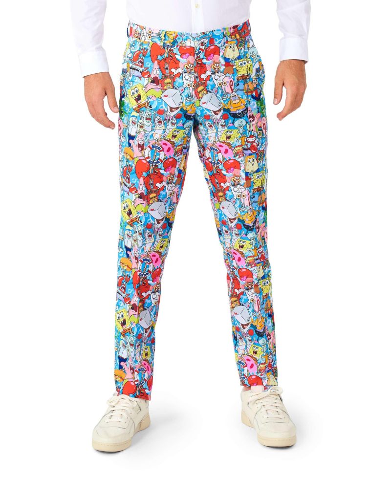 Men's Suit - Official SpongeBob Nickelodeon Clothing - Multicolor - Party Outfit