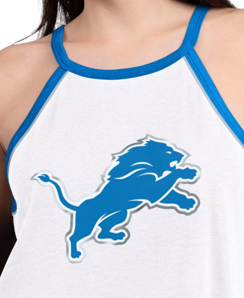 Women's White Detroit Lions Redemption Win Slub Tank Top