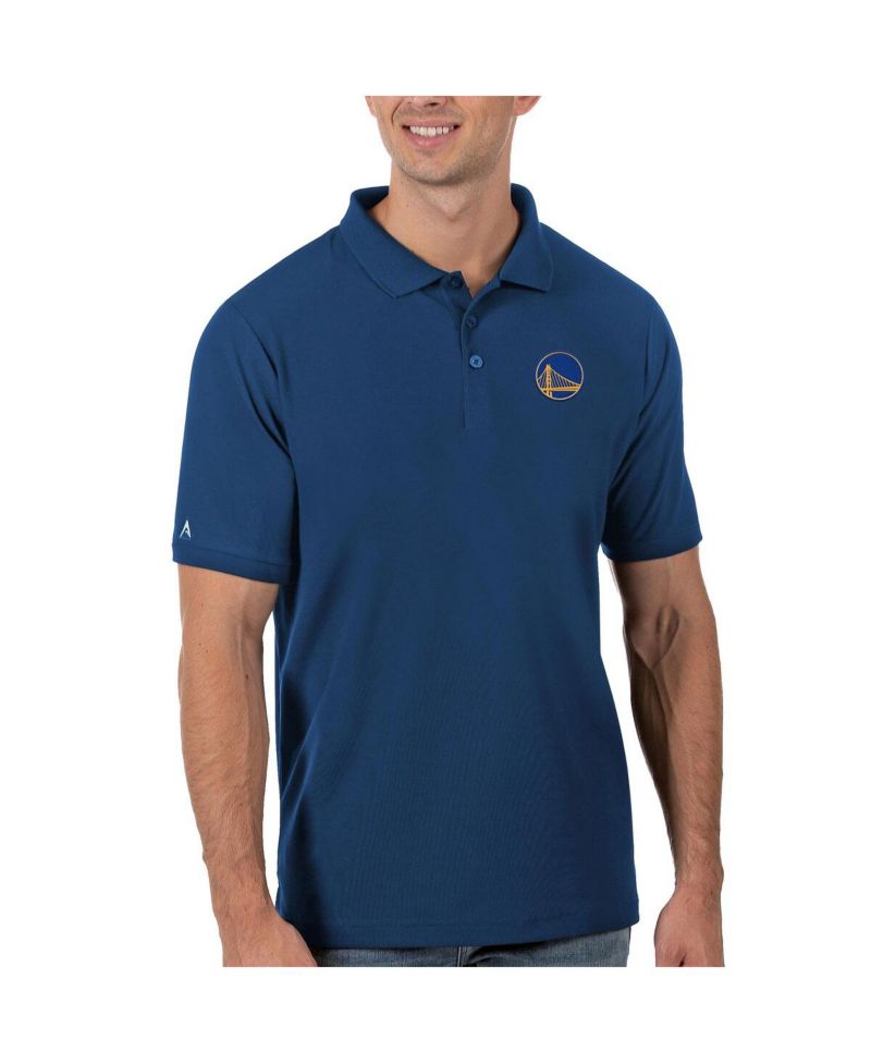 Men's Royal Golden State Warriors Legacy Pique Polo Shirt