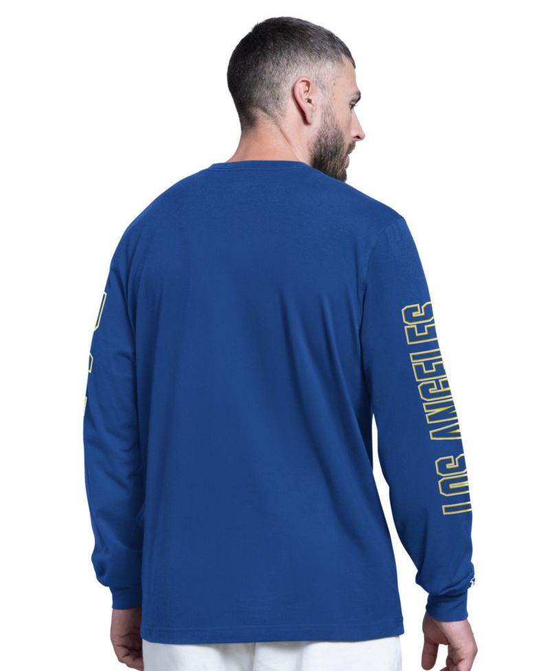 Men's Royal Los Angeles Rams Clutch Hit II Long-Sleeve T-Shirt