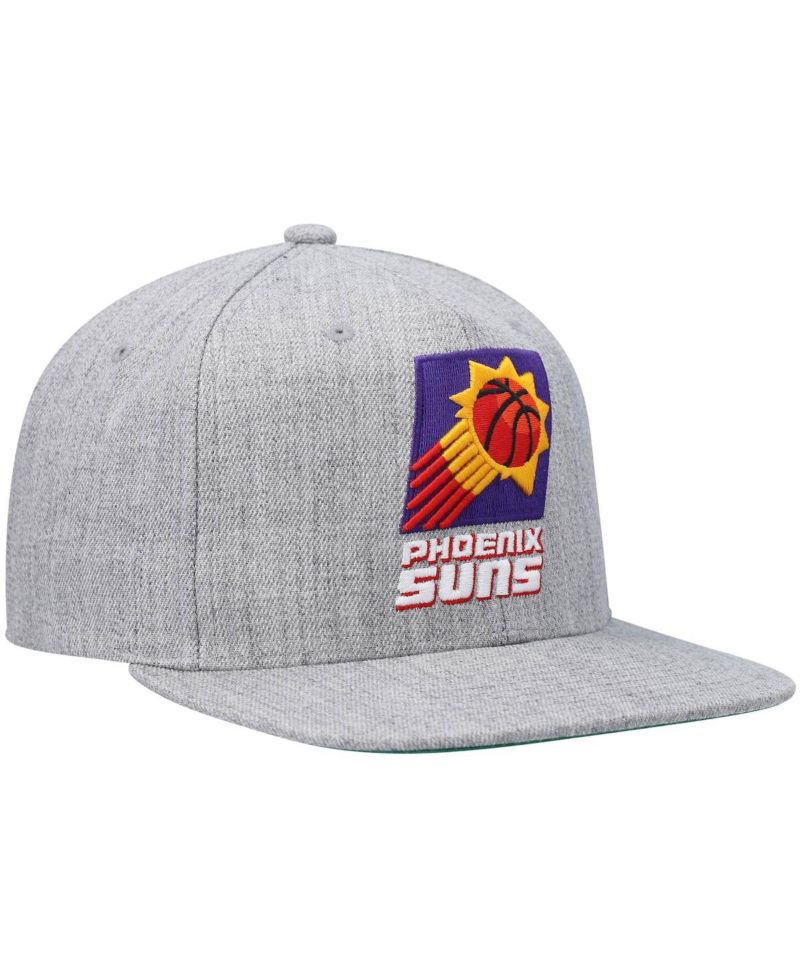 Men's Heathered Gray Phoenix Suns Hardwood Classics Team 2.0 Snapback Hat