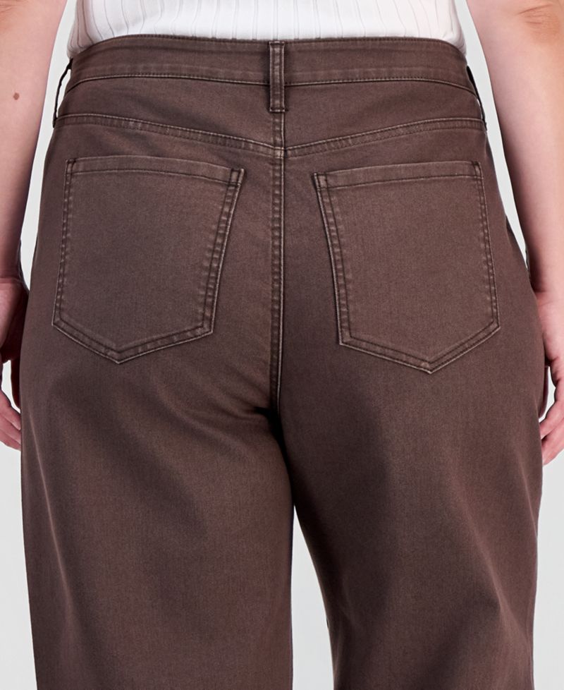Petite High-Rise Wide-Leg Colored Jeans