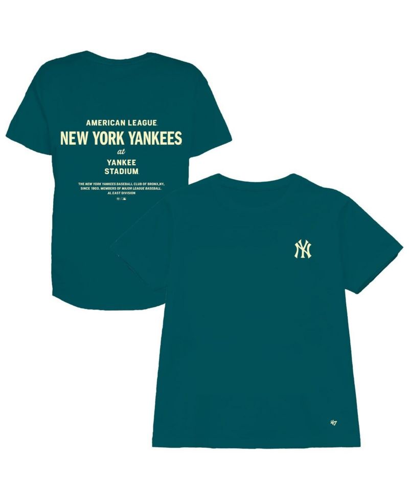 Women's Teal New York Yankees Plus Size Leon City Cropped T-Shirt