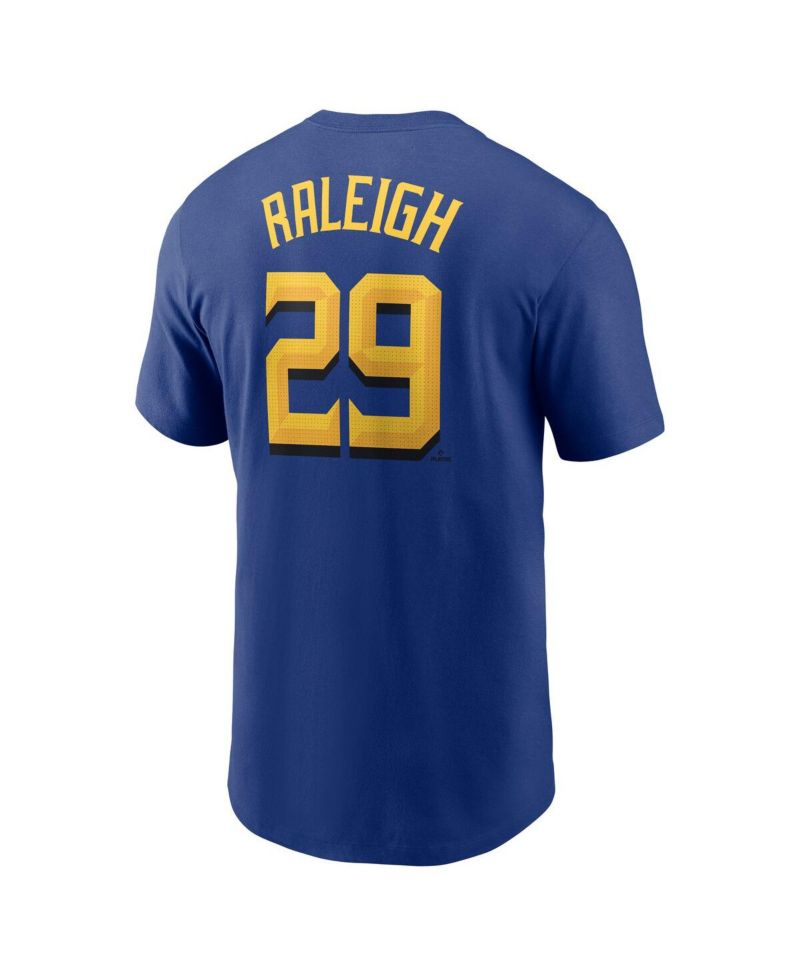 Men's Cal Raleigh Royal Seattle Mariners City Connect Fuse Name & Number T-Shirt