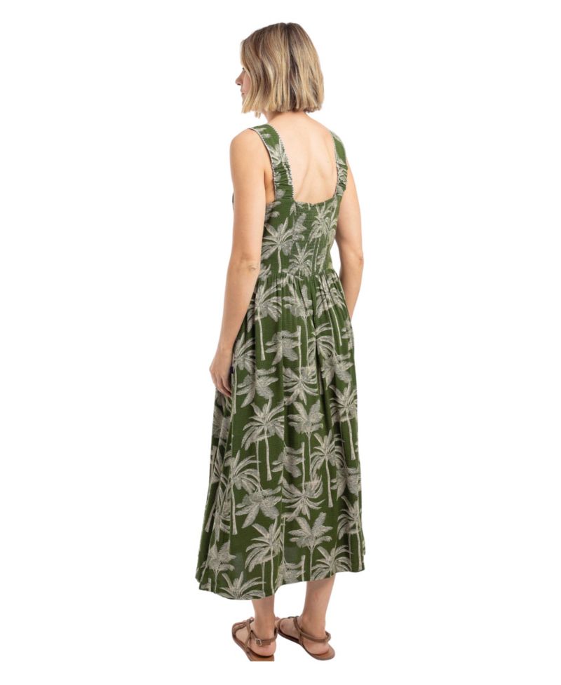 Women's Tatum Square Neck Midi Dress with Pockets