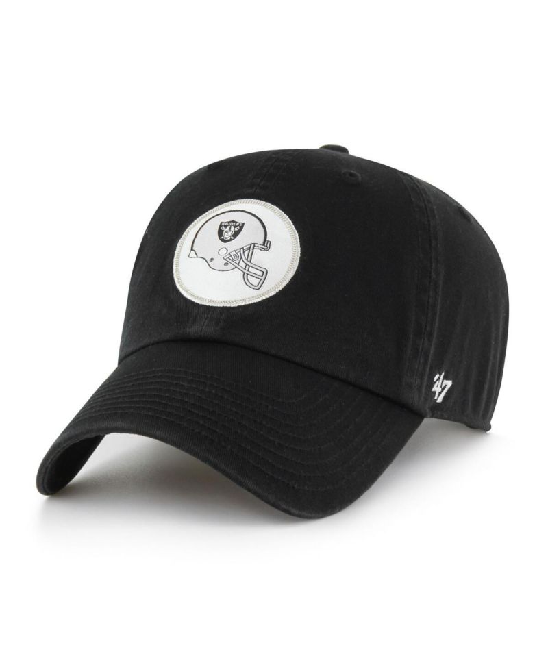 Men's Black Las Vegas Raiders Hard Hat Clean Up Adjustable Hat