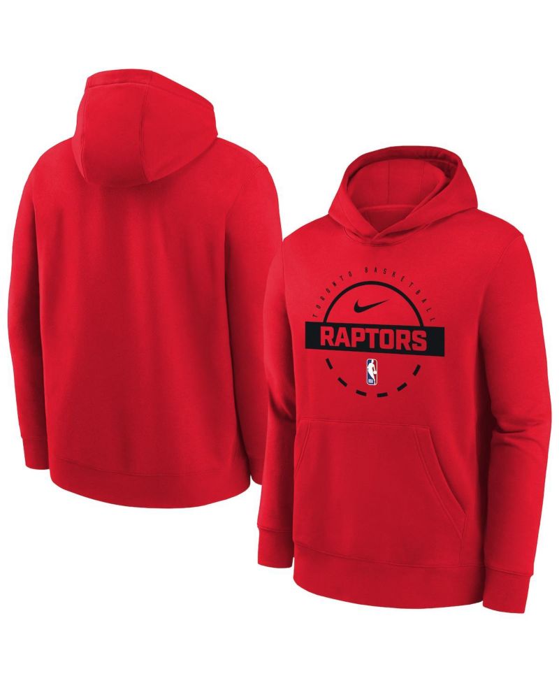 Big Boys and Girls Red Toronto Raptors 2025/26 Club Fleece Practice Hoodie