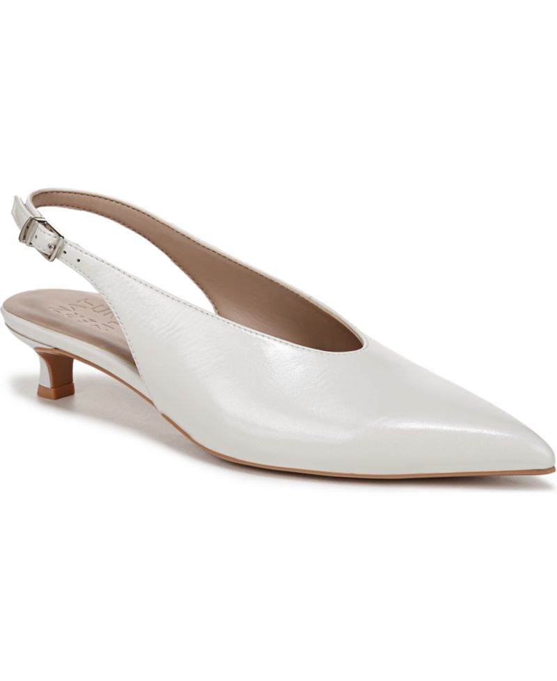 Women's Nicolette Pointed Toe Kitten Heel Slingback Pumps