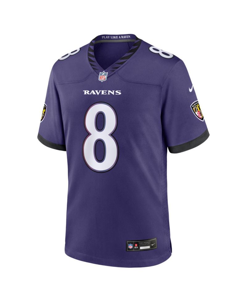 Men's Lamar Jackson Purple Baltimore Ravens Team Game Jersey