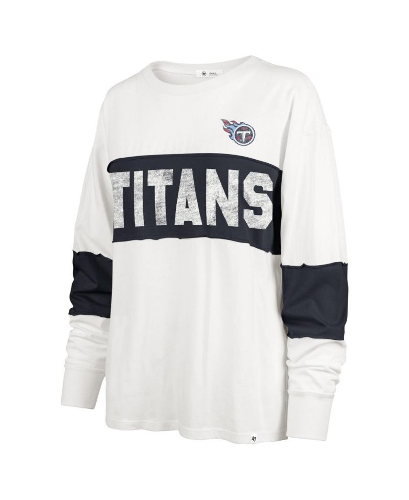 Women's Cream Tennessee Titans Clubhouse Pride Taylor Long Sleeve T-Shirt