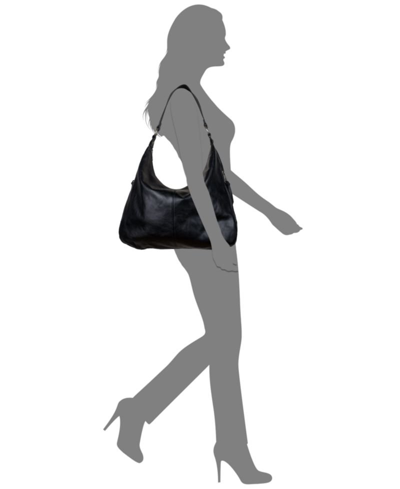 Esther Burned Edge Large Hobo Handbag