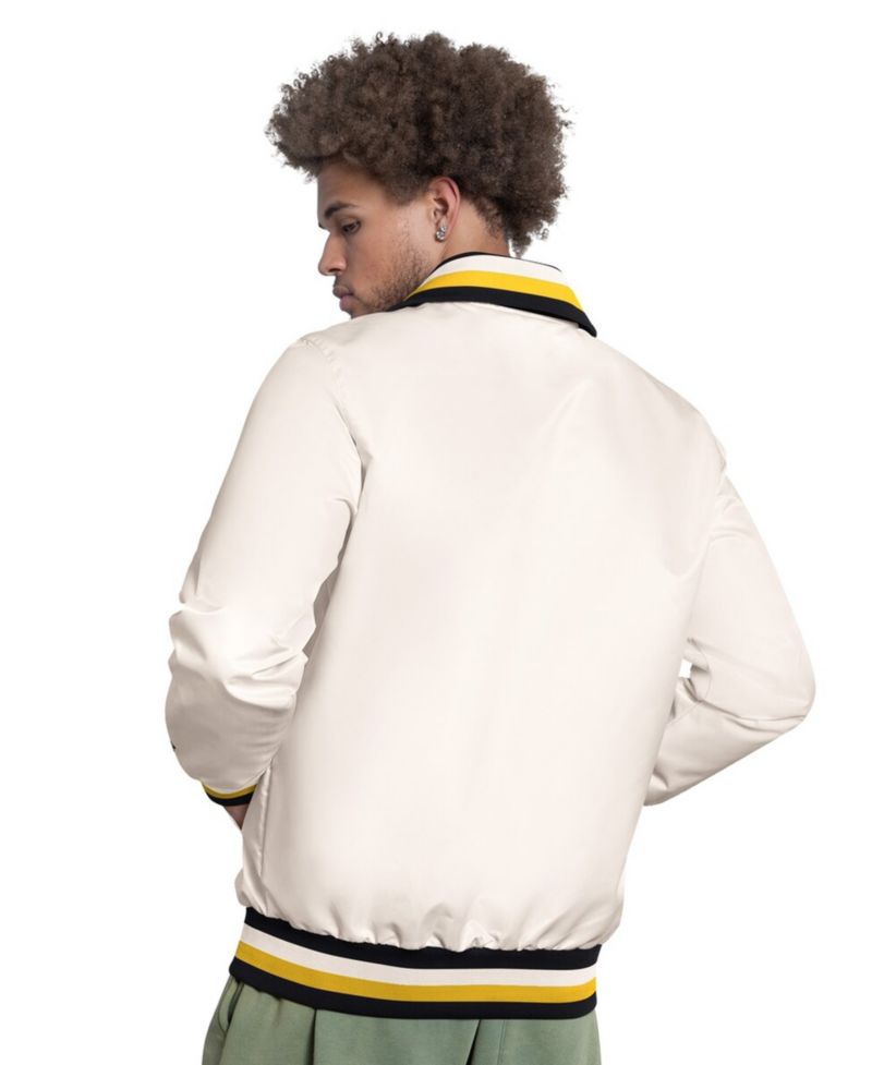 Men's White Pittsburgh Pirates The Captain Cooperstown Logo Full-Zip Varsity Jacket