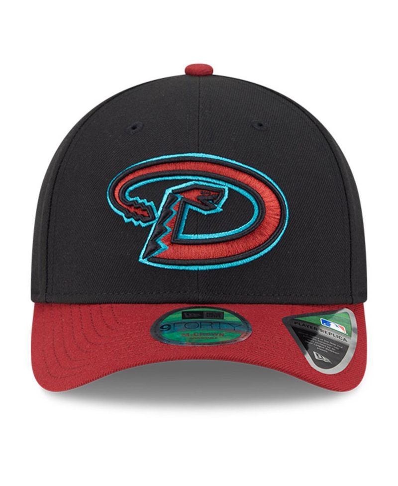 Men's Black/Red Arizona Diamondbacks Player Replica 9FORTY Adjustable Hat