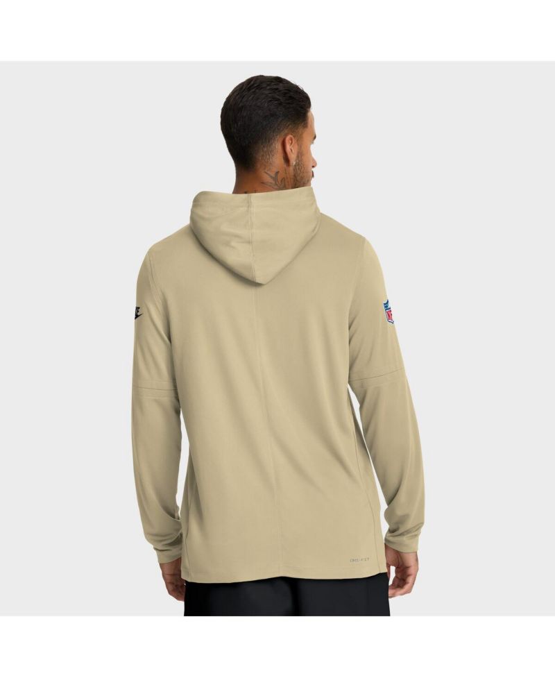 Men's Gold New Orleans Saints Sideline Alt Pack Dri-FIT Lightweight Hooded T-Shirt