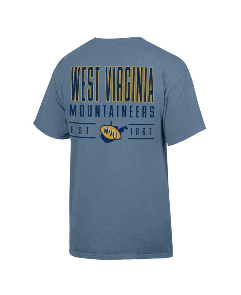Men's Blue West Virginia Mountaineers Big Name T-Shirt