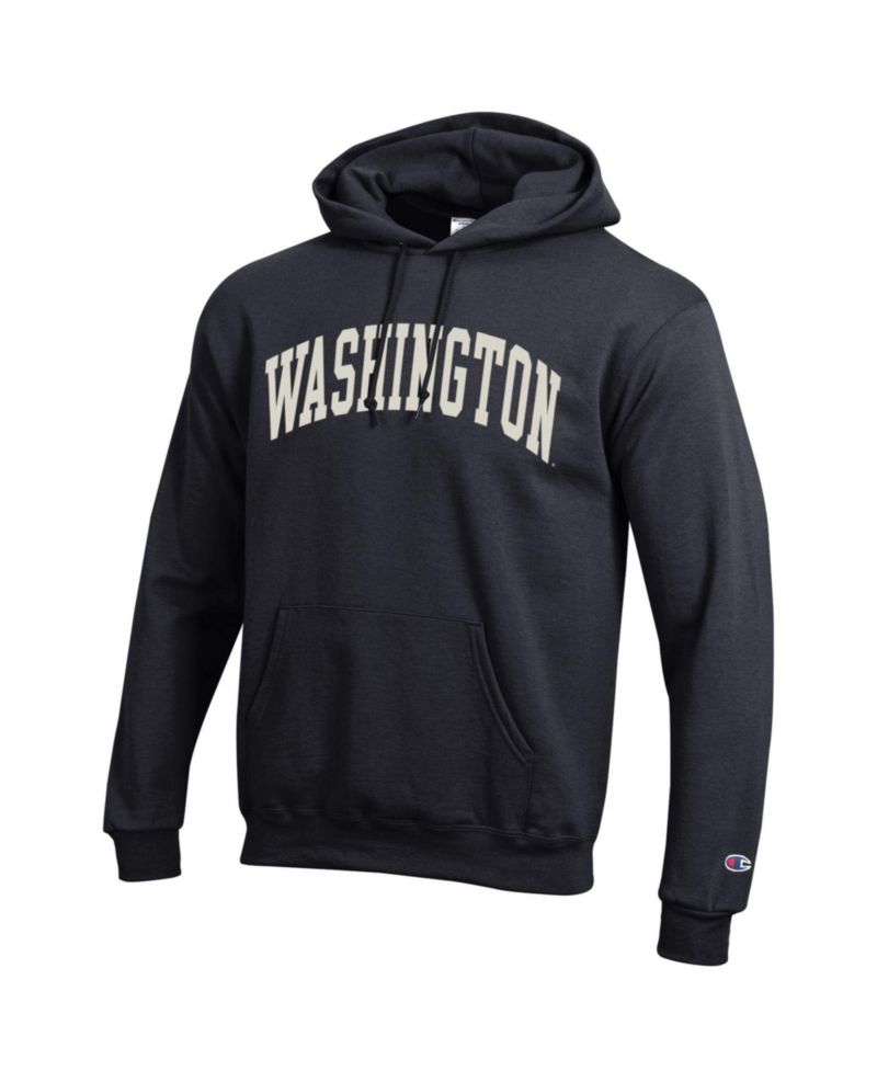 Men's Purple Washington Huskies Basic Arch Fleece Pullover Hoodie