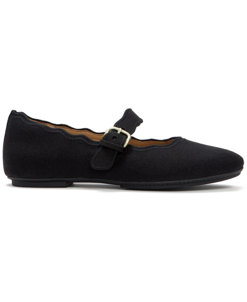 Women's Delicato Wave Edge Canvas Mary Jane Flats