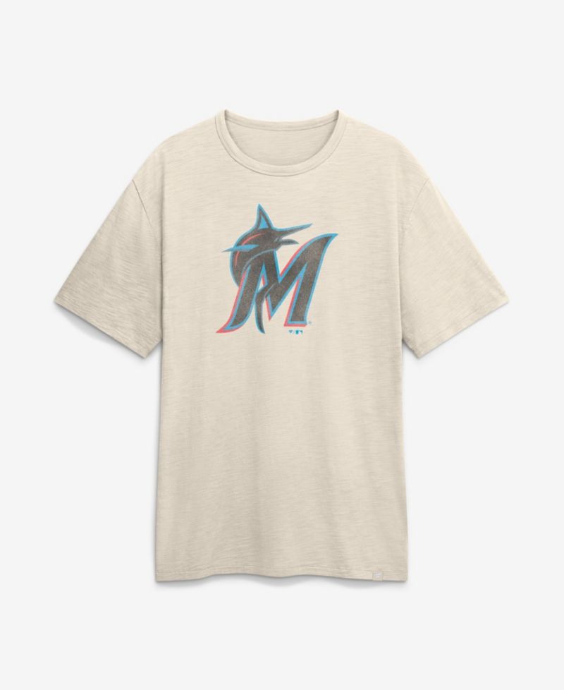 Men's Cream Miami Marlins Stadium Slub T-Shirt