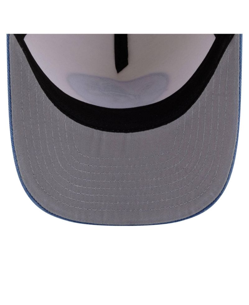 Men's Cream/Blue Detroit Lions Washed A-Frame 9FIFTY Snapback Hat
