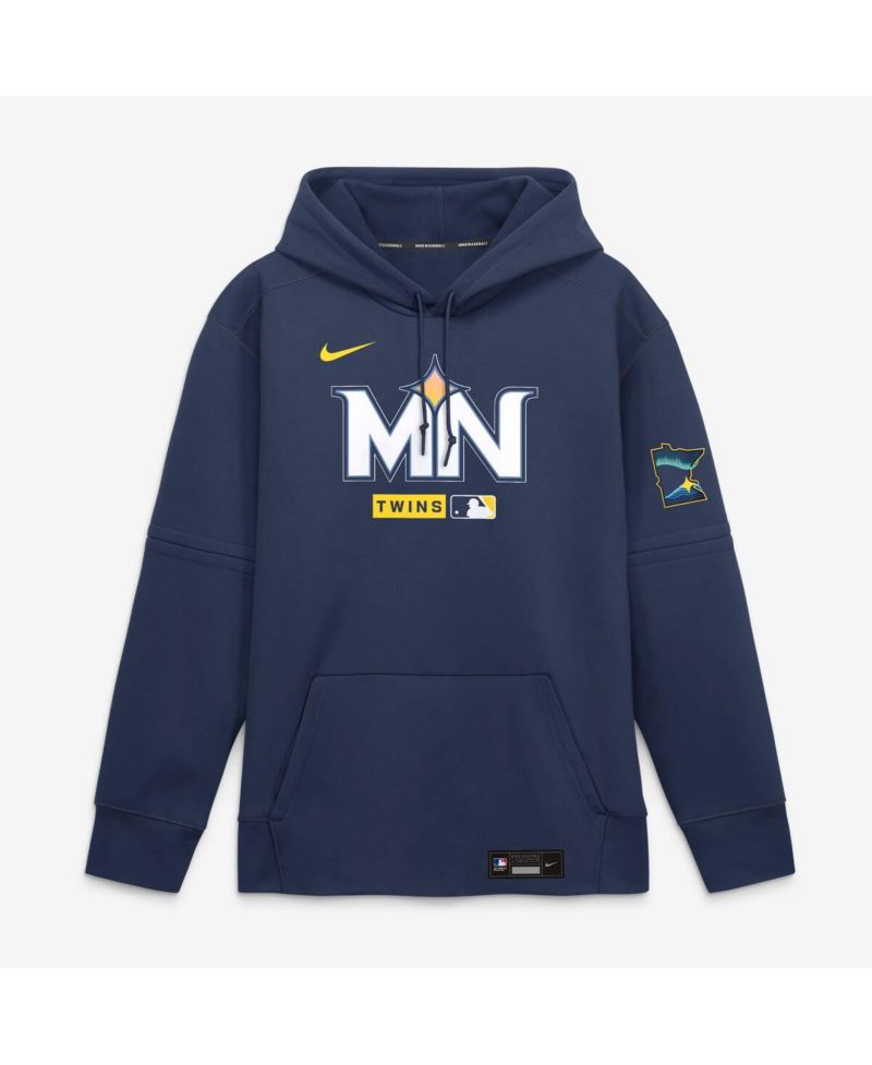 Men's Navy Minnesota Twins Authentic Collection City Connect Therma-FIT Hoodie