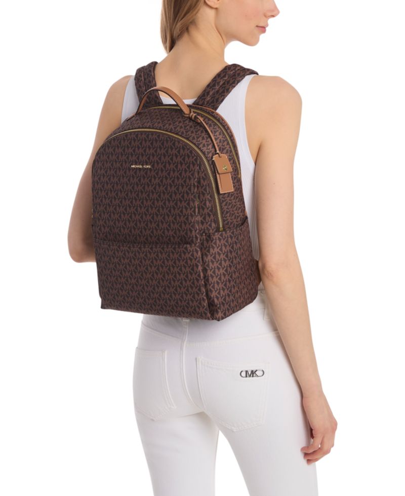 Michael Kors Sable Large Signature Logo Backpack