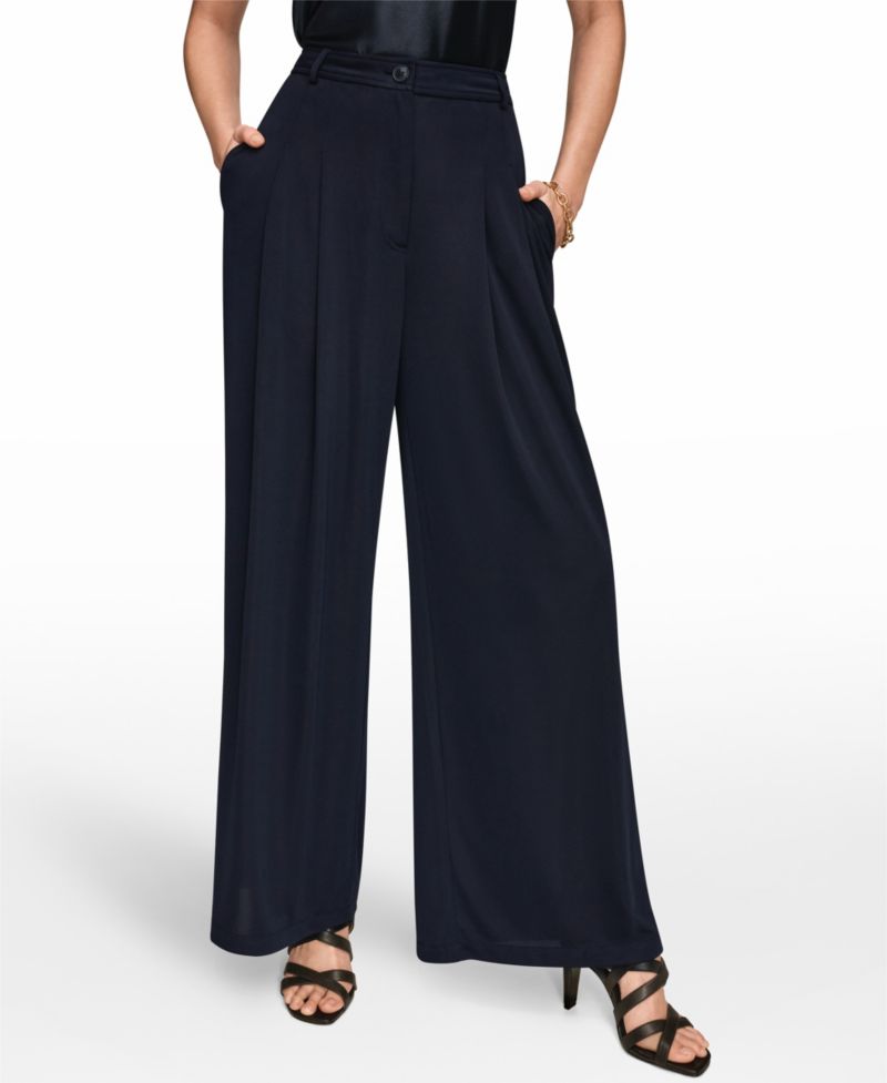 Women's Pleated Zip-Fly Pants