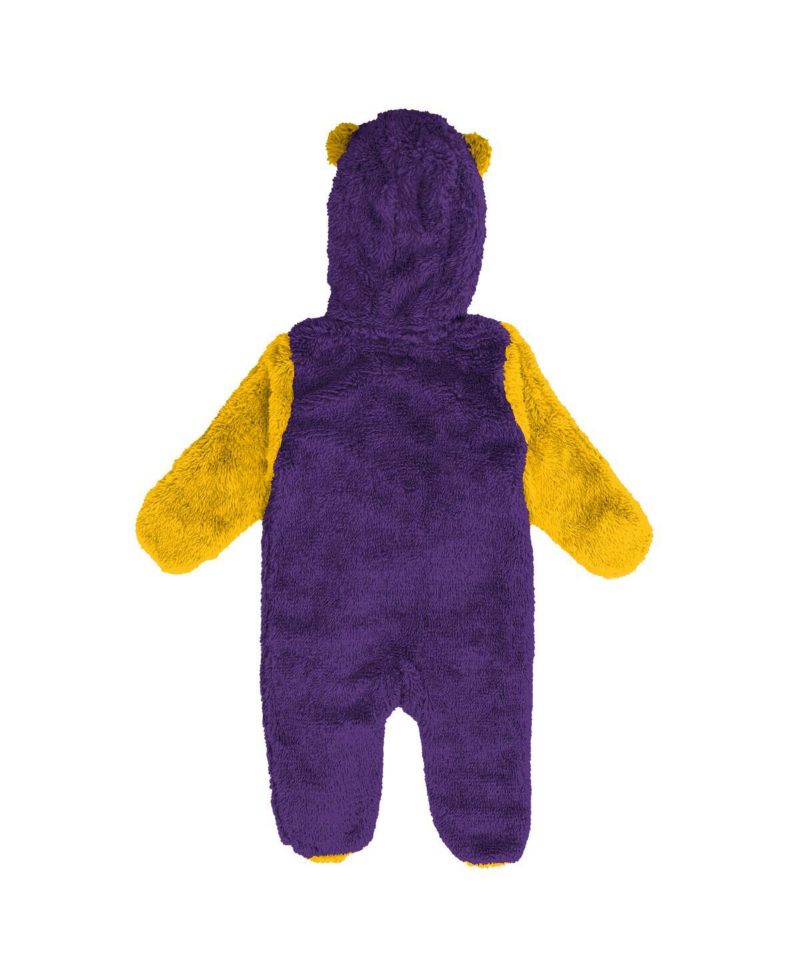 Baby Boys and Girls Purple Minnesota Vikings Stay Napping Fleece Bunting Full-Zip Sleeper