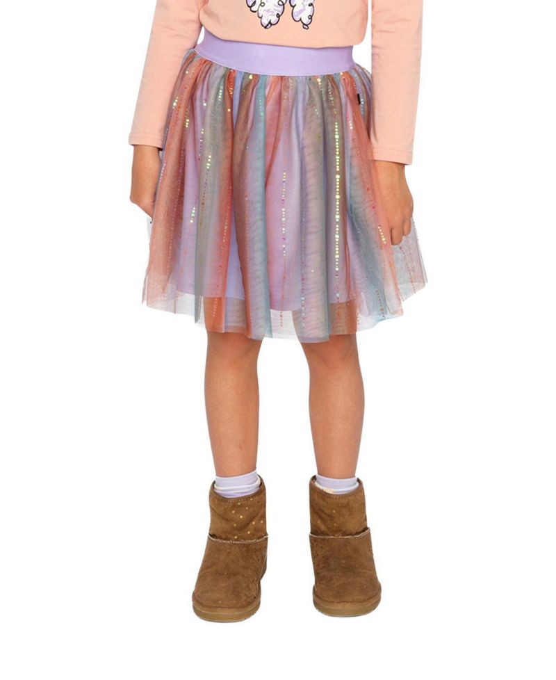 Little and Big Girl ( size 6 to 12 )Skirt Multicolor Gradient