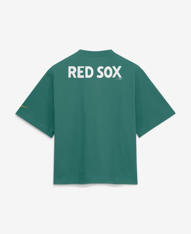 Women's Green Boston Red Sox City Connect Pocket Boxy T-Shirt