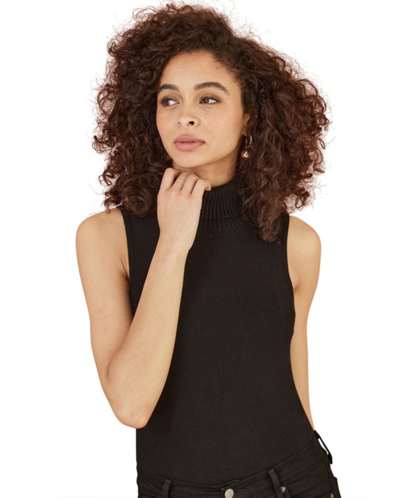 Women's Roll Neck Sleeveless Sweater