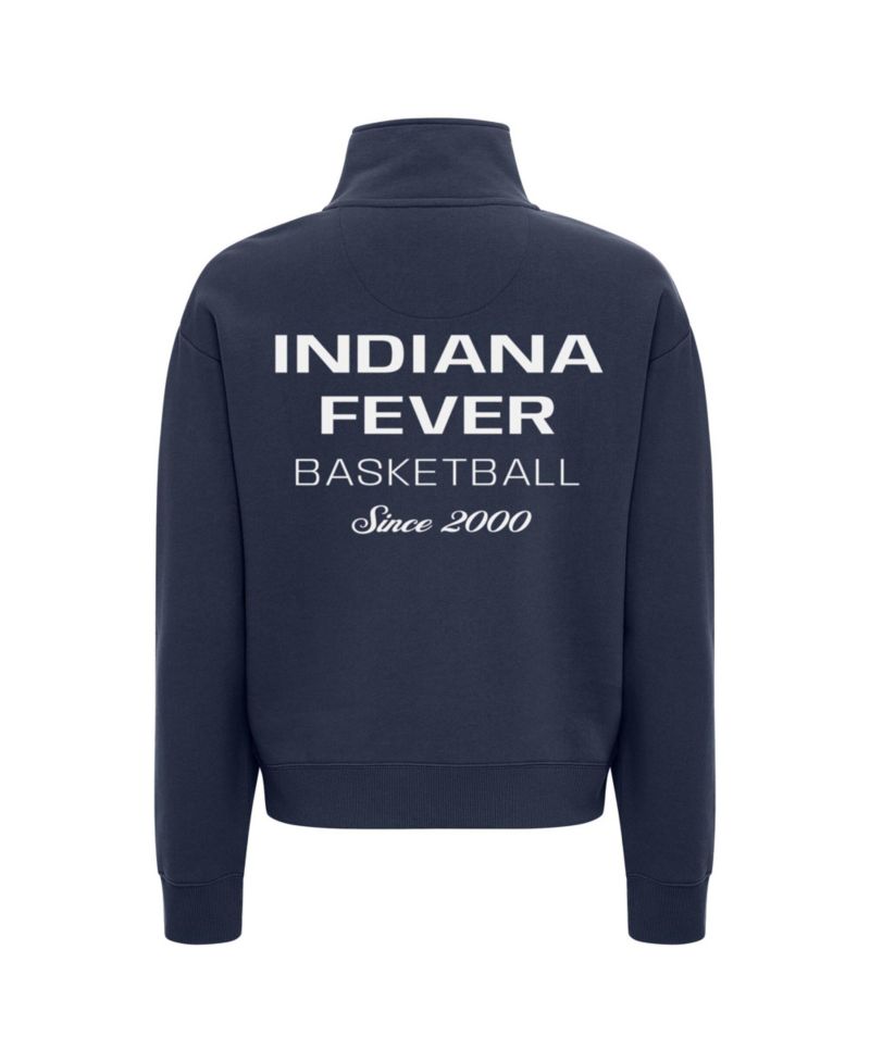 Women's Blue Indiana Fever Athletic Club Collection Marant Quarter-Zip Pullover