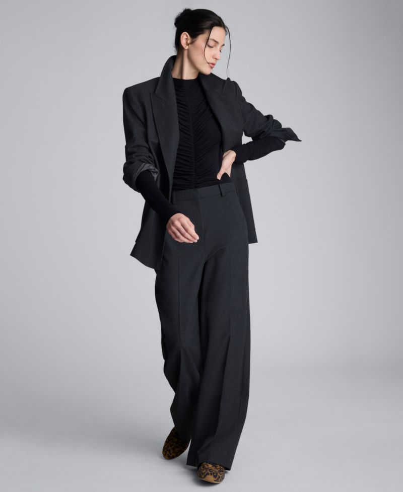 Women's Front Ruched Long Sleeve Top