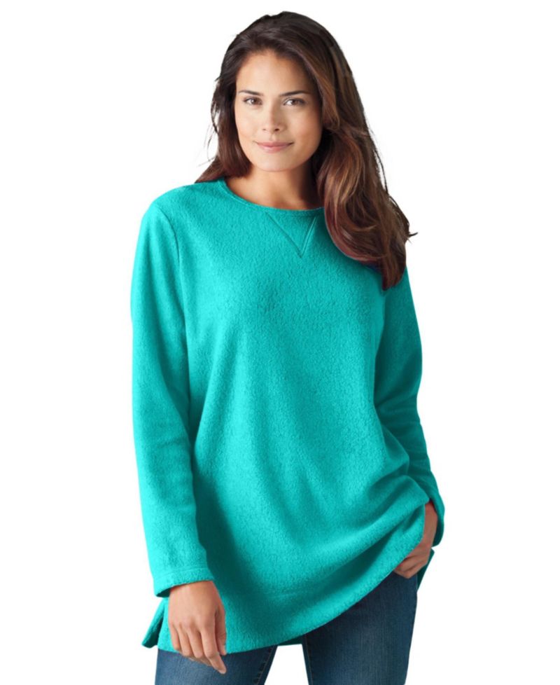 Women's Within Crewneck Ultra Soft Sherpa Sweatshirt