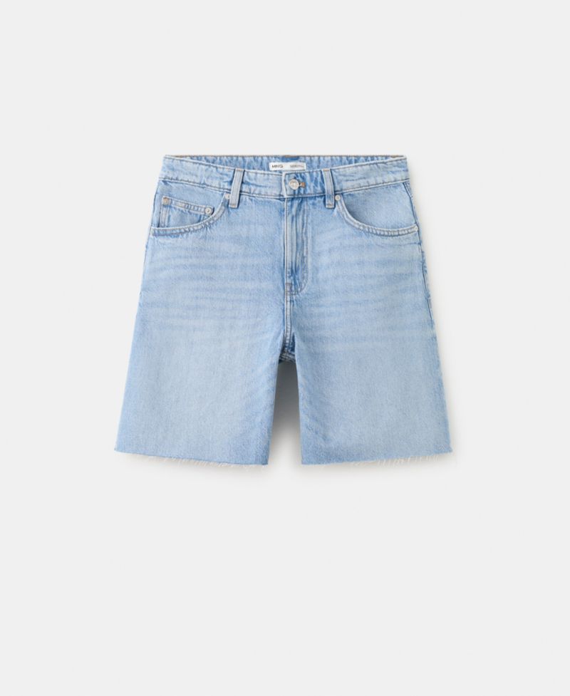 Women's Straight Low-Rise Denim Bermuda Shorts