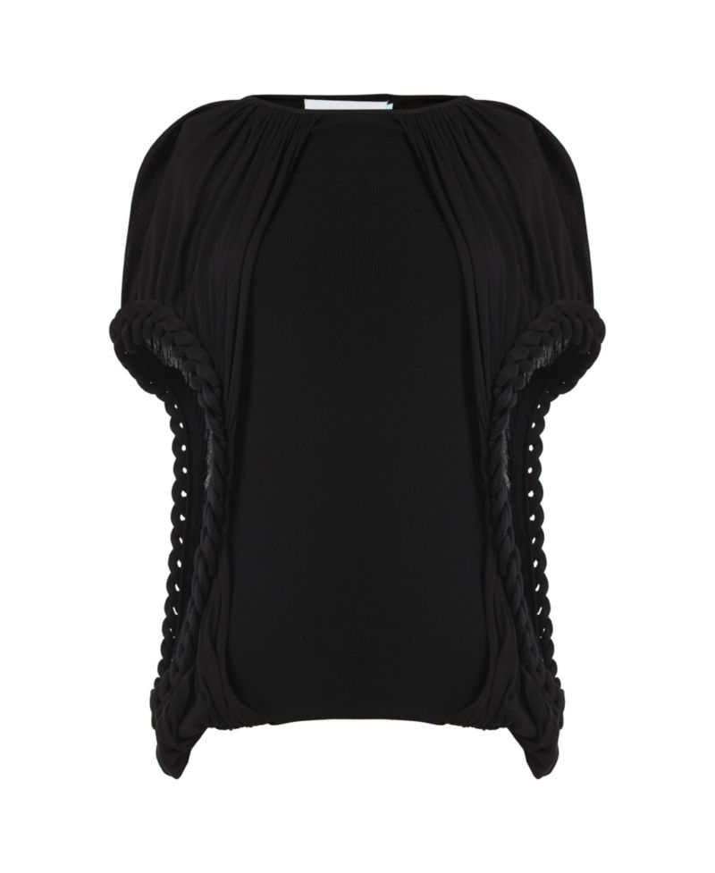 Women's Chain-Detail Fitted Short-Sleeve Top
