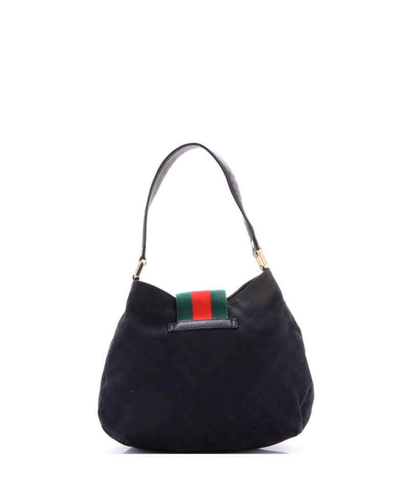 Medium New Ladies Web Hobo GG Canvas