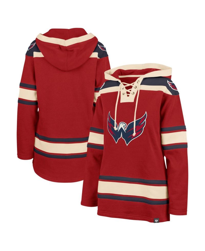 Women's Red Washington Capitals Superior Lacer Pullover Hoodie