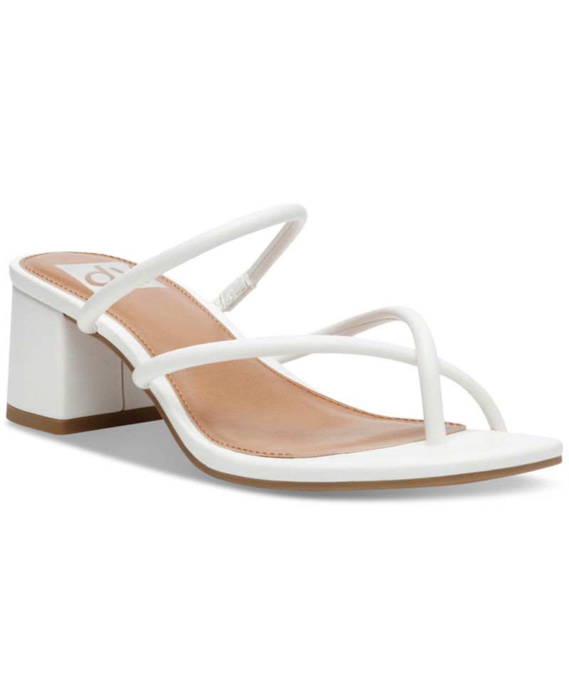 Lumena Strappy Slide Block-Heel Sandals