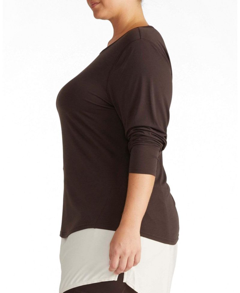 Plus Size Mia Long-Sleeve Crewneck T-Shirt