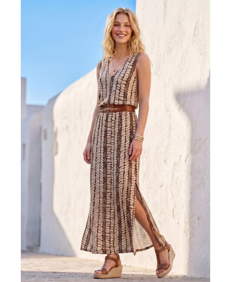 Women's V-Neck Sleeveless Maxi Dress