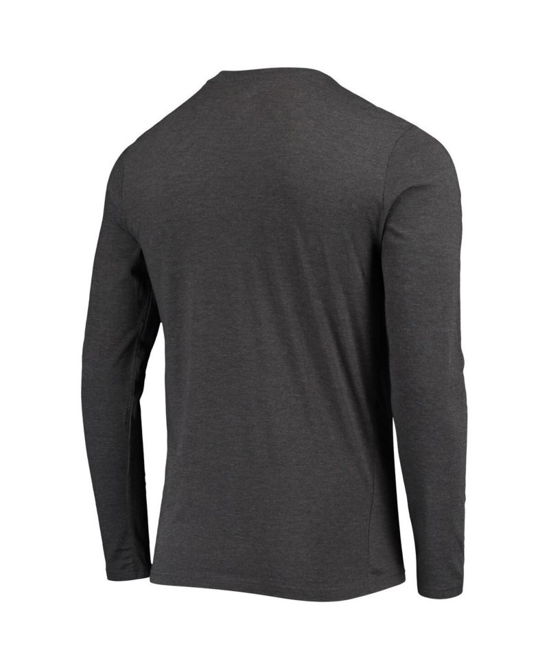 Men's 2-Piece Cardinal/Heathered Charcoal San Diego State Aztecs Meter Long Sleeve Top and Pants Sleep Set