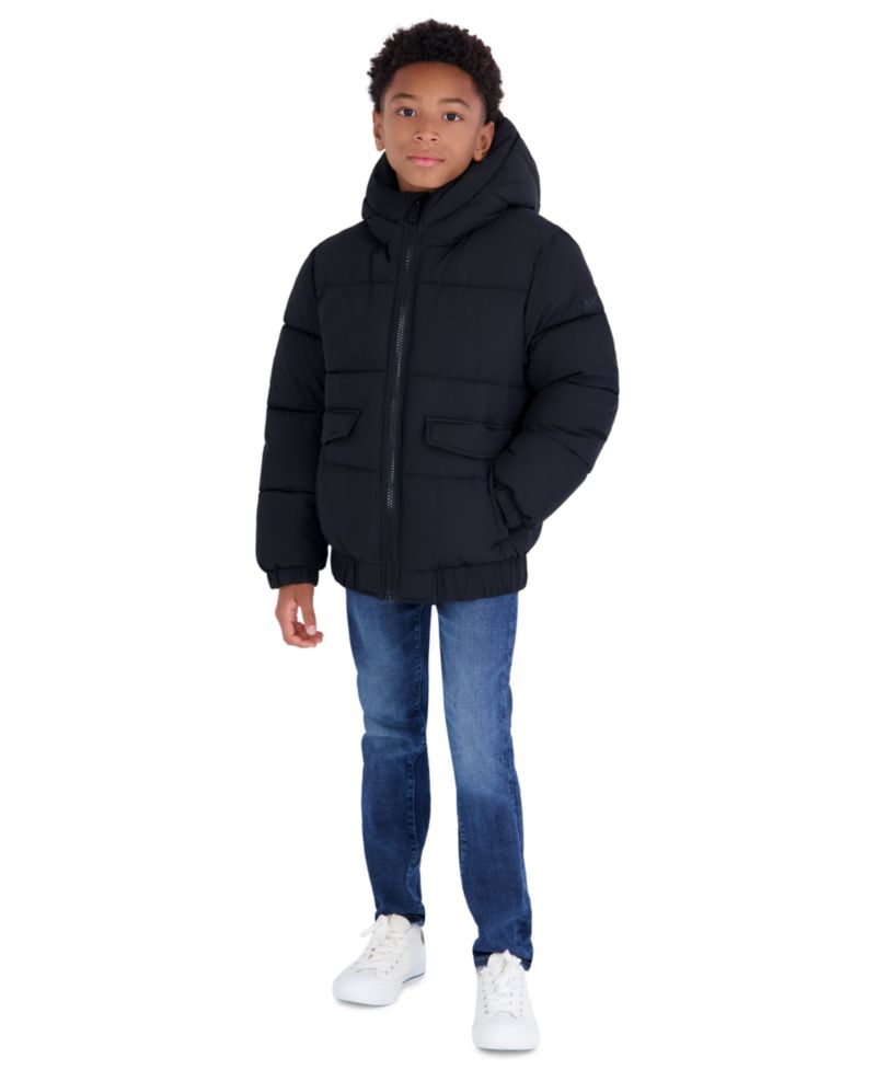 Boys' 8-20 Heavy Weight Ripstop Puffer Hooded Jacket